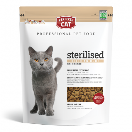 Hrană umedă - Hrana uscata pentru pisici Perfecto Cat, Super Premium Sterilised, 750g