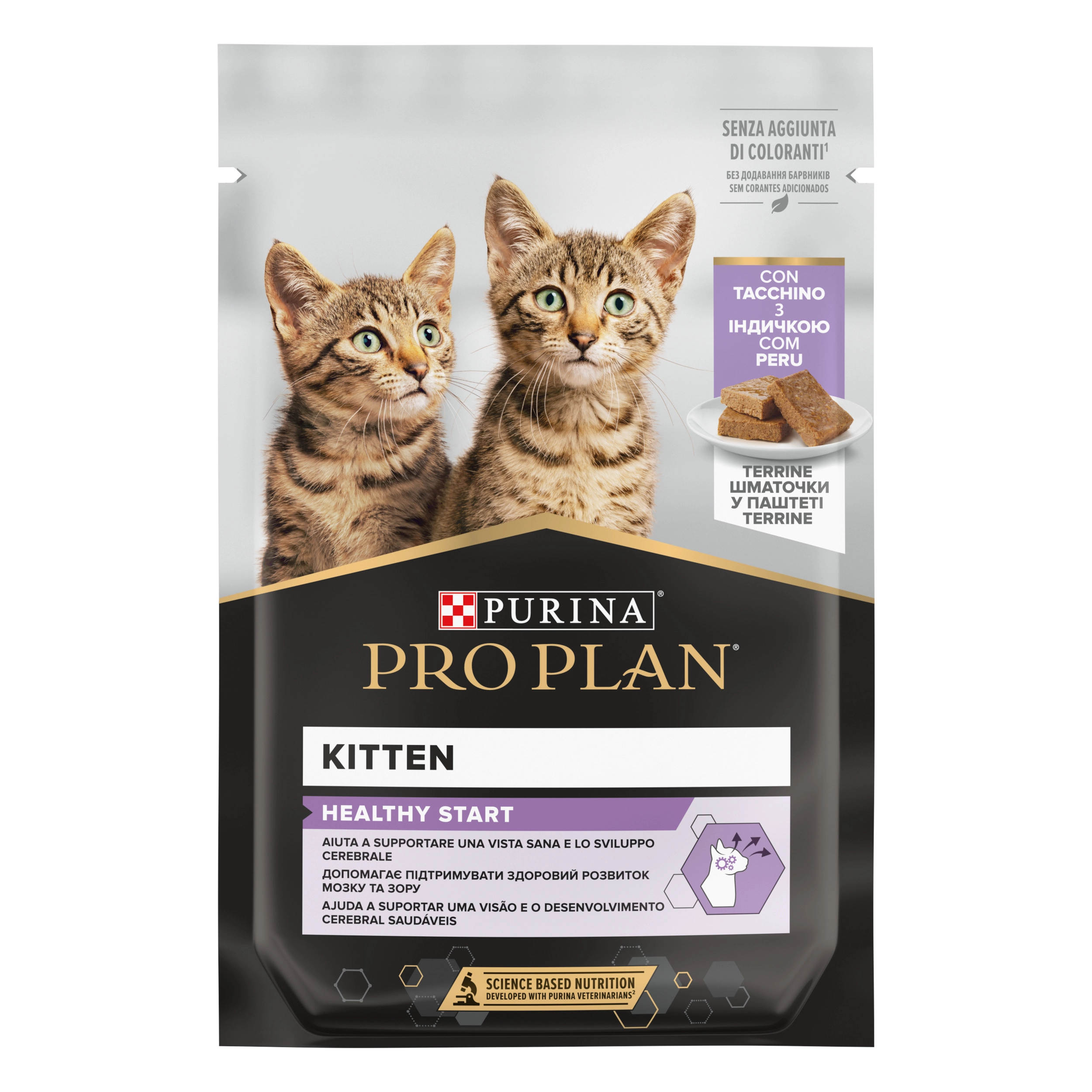 Hrană umedă - Hrana umeda pentru pisici Purina Pro Plan Kitten Healthy Start, Curcan, 26 x 85g