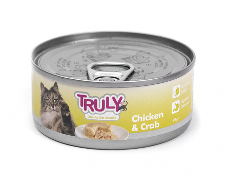 Hrana umeda pentru pisici Truly, Pui si crab, 95g [1]