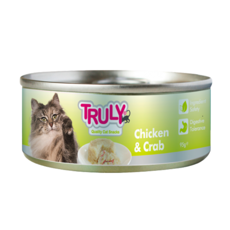 Hrană umedă - Hrana umeda pentru pisici Truly, Pui si crab, 95g