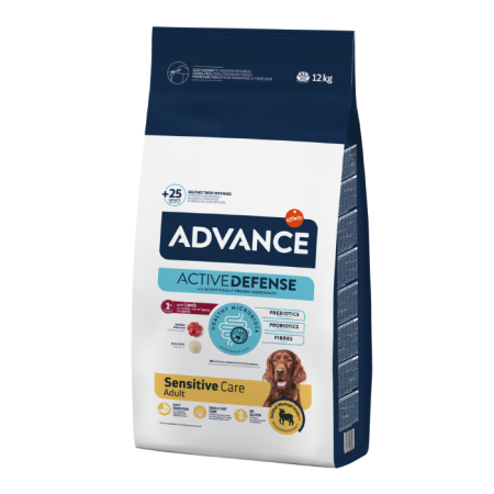 Hrană uscată - Hrana uscata pentru caini Advance Sensitive Care Adult, Miel si orez, 12 kg