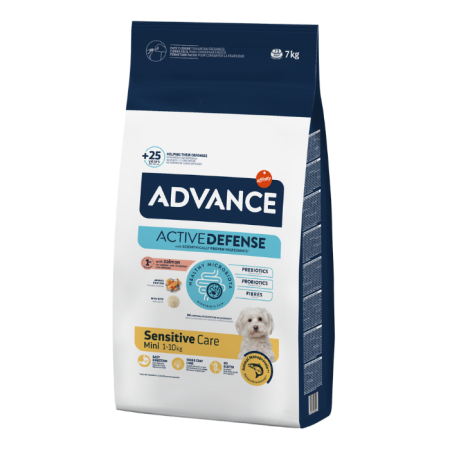 Hrană uscată - Hrana uscata pentru caini Advance Sensitive Care Mini, Somon, 7 kg