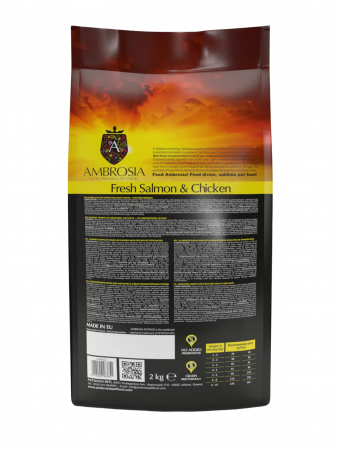 Hrana uscata pentru caini Ambrosia Adult Mini, Somon si pui, hipoalergenic, fara cereale, 6kg [3]