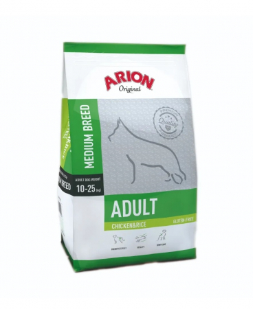 Promoții - Hrana uscata pentru caini Arion Original Adult Medium, Pui și Orez, 12kg