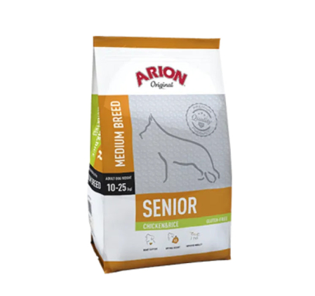 Hrană uscată - Hrana uscata pentru caini Arion Original Senior Medium, Pui si orez, 12kg