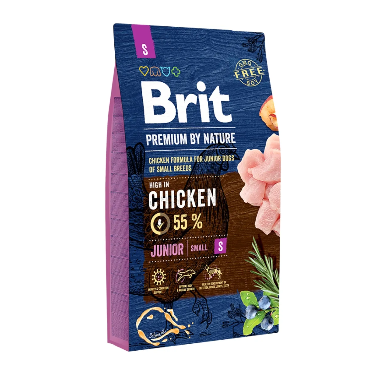 Câini - Hrana uscata pentru caini Brit Premium, Junior S, 8Kg