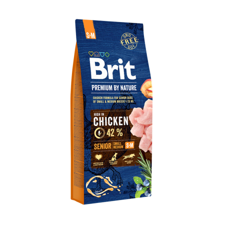 Câini - Hrana uscata pentru caini Brit Premium, Senior S&M, 15Kg