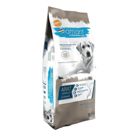 Hrană uscată - Hrana uscata pentru caini Cennamo Diamant Adult, Miel si orez, 15kg