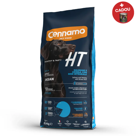Hrana uscata pentru caini Cennamo HT, Somon, hering si orez brun, hipoalergenic, 10 kg [0]