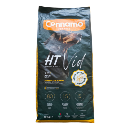 Câini - Hrana uscata pentru caini Cennamo HT Vid, Adult Mini, Miel si bivol, 10kg