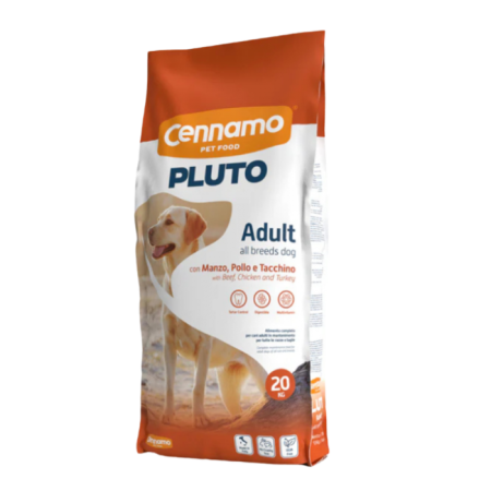 Hrană uscată - Hrana uscata pentru caini Cennamo Pluto Adult, Vita, pui si curcan, 20kg