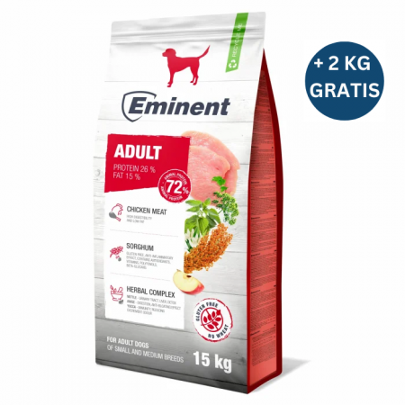 Câini - Hrana uscata pentru caini Eminent, Adult, 15kg + 2kg