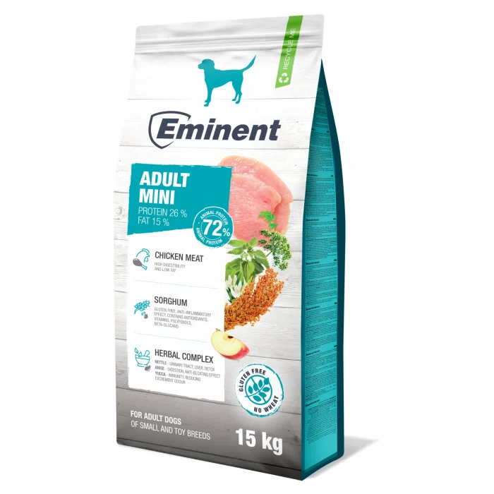 Hrana uscata pentru caini Eminent Mini Adult, 15kg + 2kg [1]
