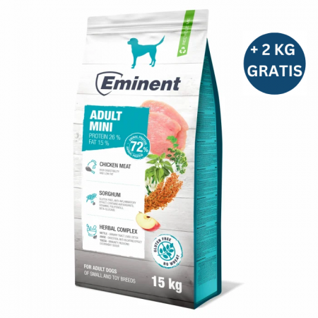 Câini - Hrana uscata pentru caini Eminent Mini Adult, 15kg + 2kg