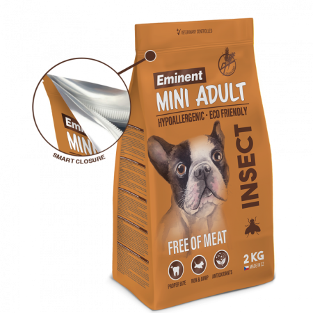 Hrana uscata pentru caini Eminent Mini Adult, Grain Free, Insecte, 2kg [1]