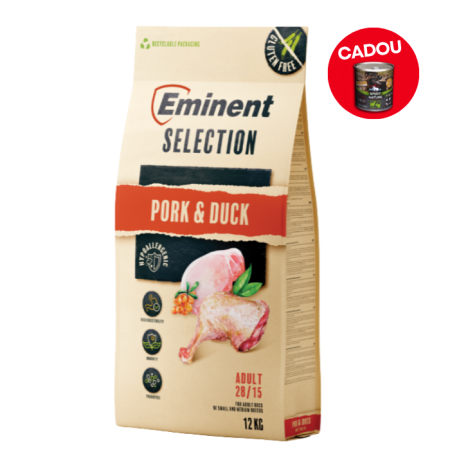 Hrană uscată - Hrana uscata pentru caini Eminent Selection Adult, Porc si rata, 28/15, 12 kg