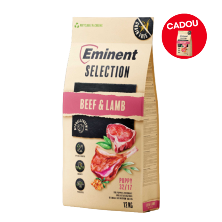 Hrana uscata pentru caini Eminent Selection Puppy, Vita si miel, Grain free, 32/17, 12kg [0]