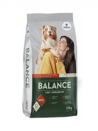 Hrană uscată - Hrana uscata pentru caini Kibbus Balance Light Sterilized, Pui si orez, 15 kg