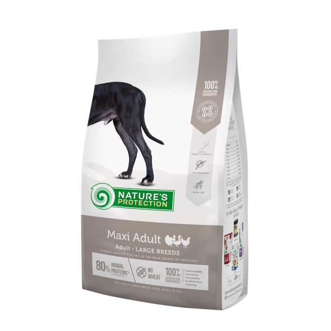 Hrană uscată - Hrana uscata pentru caini Natures Protection Maxi Adult, Pasare, 12kg