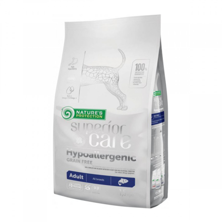 Hrană uscată - Hrana uscata pentru caini Natures Protection Superior Care Hypoallergenic, Somon, fara cereale, 10kg