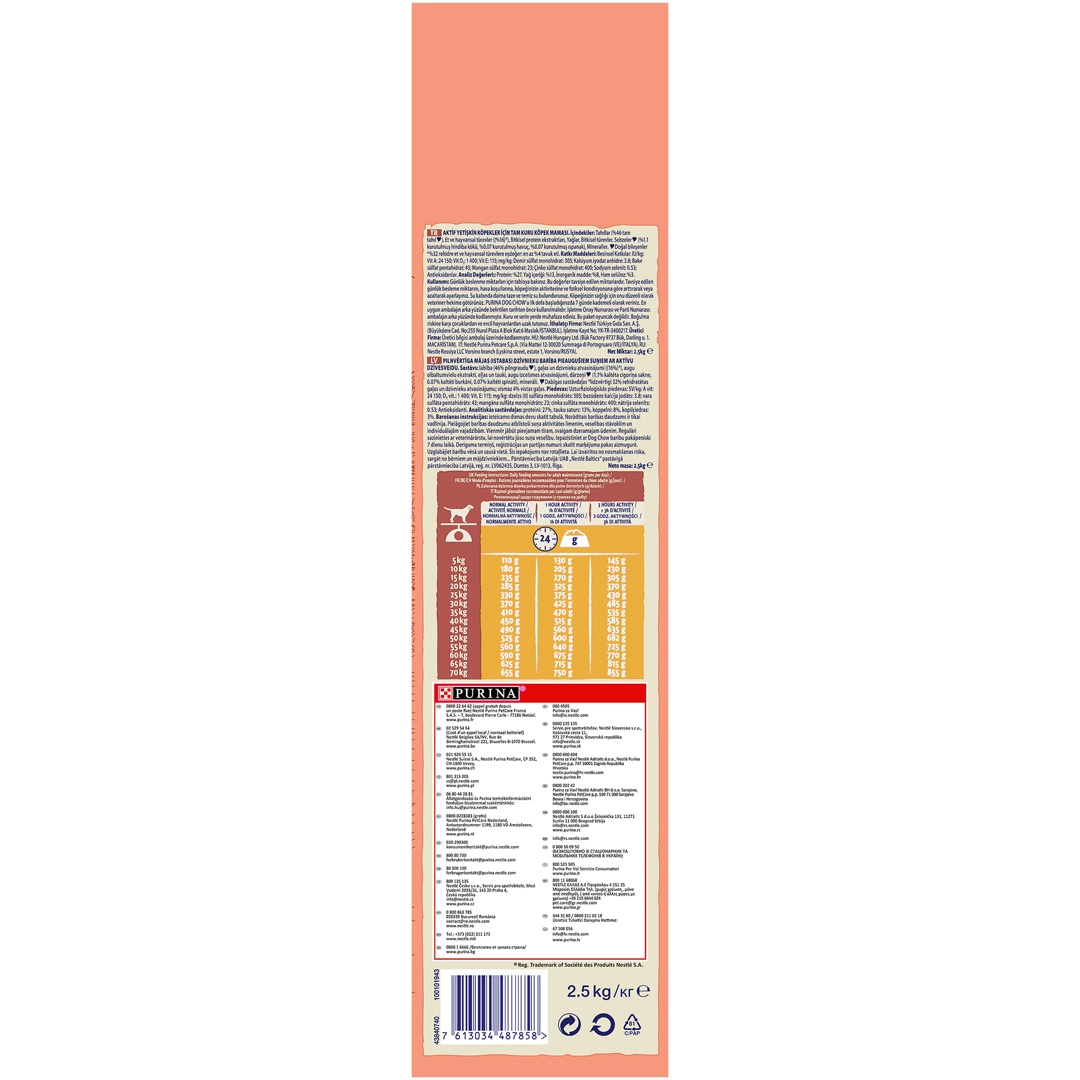 Hrana uscata pentru caini Purina Dog Chow Active, Adult, Pui, 2.5kg [3]