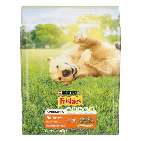 Hrană uscată - Hrana uscata pentru caini Purina Friskies Balance Adult, Pui si legume, 15kg