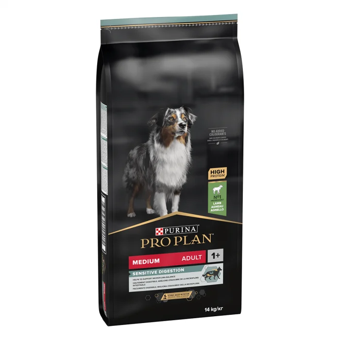 Hrană uscată - Hrana uscata pentru caini Purina Pro Plan Medium Adult, Miel, Digestie sensibila, 14kg