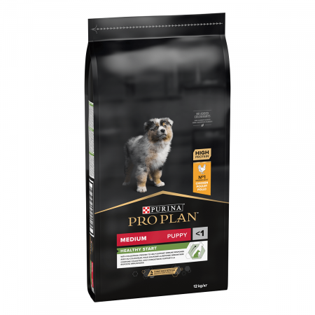 Hrană uscată - Hrana uscata pentru caini Purina Pro Plan Medium Puppy, Pui, 12kg