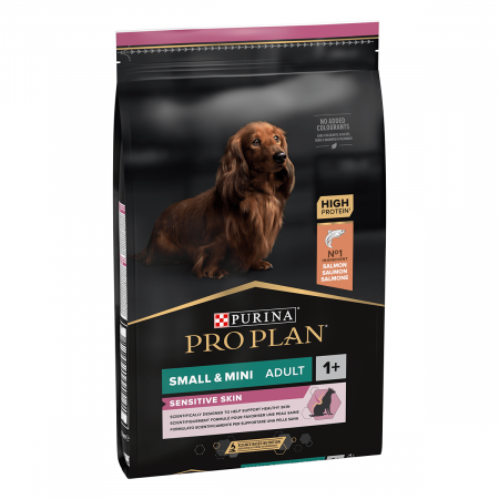 Hrană uscată - Hrana uscata pentru caini Purina Pro Plan Small & Mini Adult, Somon, Piele sensibila, 7kg