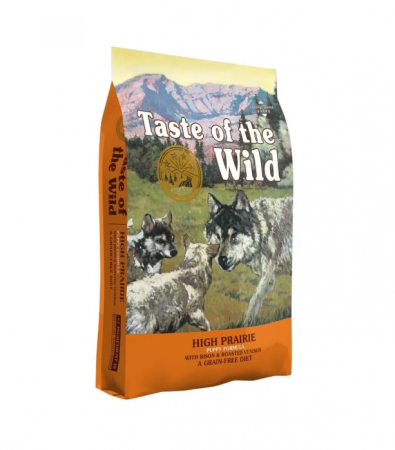 Hrană uscată - Hrana uscata pentru caini Taste Of The Wild High Prairie Puppy, Bizon, fara cereale,12.2kg