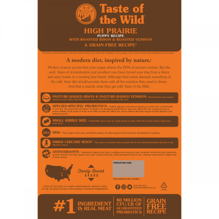 Hrana uscata pentru caini Taste Of The Wild High Prairie Puppy, Bizon, fara cereale,12.2kg [2]