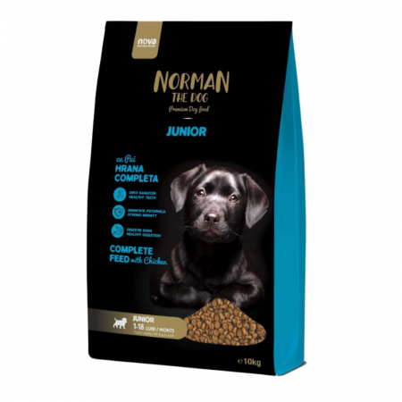 Hrană uscată - Hrana uscata pentru caini Norman Junior, Pui, 10kg