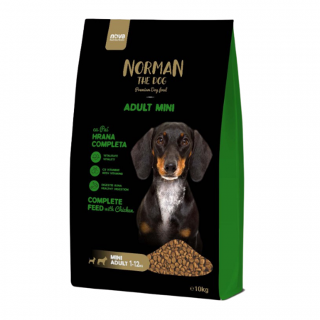 Hrană uscată - Hrana uscata pentru caini Norman Mini Adult, Pui, 10kg