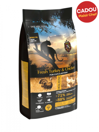 Hrană uscată - Hrana uscata pentru pisici Ambrosia Kitten, Curcan si pui, hipoalergenic, fara cereale, 1.5kg