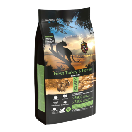 Hrană uscată - Hrana uscata pentru pisici Ambrosia Steril, Curcan si hering, hipoalergenic, fara cereale, 5kg