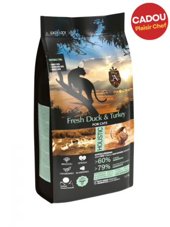 Hrana uscata pentru pisici Ambrosia Steril, Rata si curcan, hipoalergenic, fara cereale, 5kg [0]