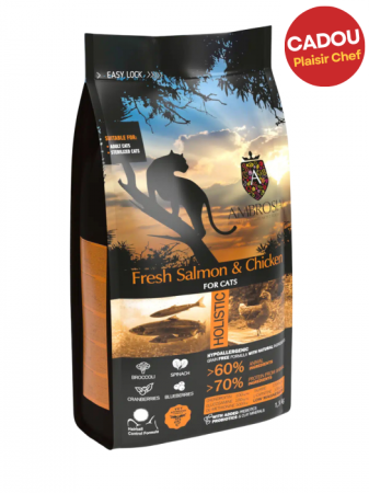 Hrană uscată - Hrana uscata pentru pisici Ambrosia Steril, Somon si pui, hipoalergenic, fara cereale, 1.5kg