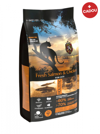 Hrană uscată - Hrana uscata pentru pisici Ambrosia Steril, Somon si pui, hipoalergenic, fara cereale, 5kg