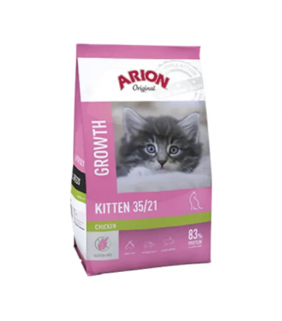 Hrană uscată - Hrana uscata pentru pisici ARION Original Kitten 35/21, Junior, Pui, 7.5kg