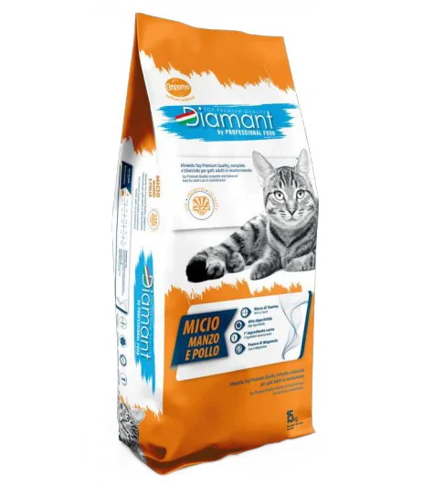 Hrană uscată - Hrana uscata pentru pisici Cennamo Diamant, Pui si vita, 2kg