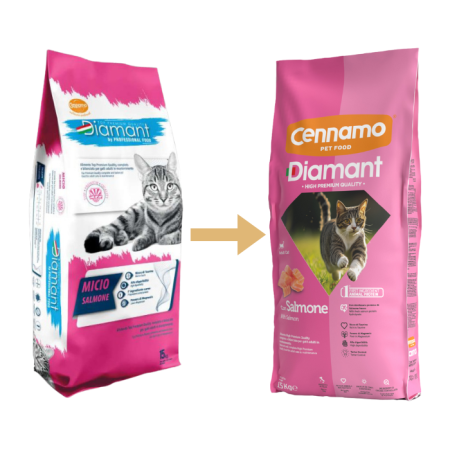 Hrana uscata pentru pisici Cennamo Diamant, Somon, 15kg [2]