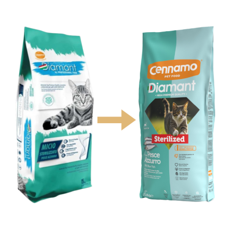 Hrana uscata pentru pisici Diamant Steril, Peste, 15kg [2]