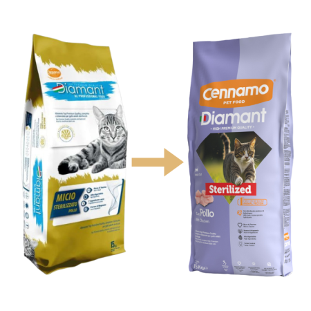 Hrana uscata pentru pisici Cennamo Diamant Steril, Pui, 15kg [2]