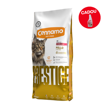 Hrana uscata pentru pisici Cennamo Prestige Sterilized, Adult, Pui, 10kg [0]