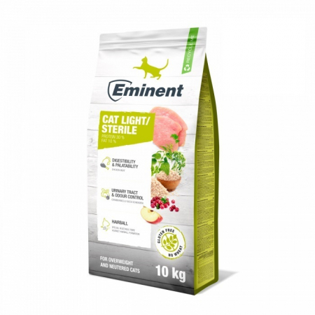 Hrană uscată - Hrana uscata pentru pisici Eminent light sterile, Adult, Pui, 10kg