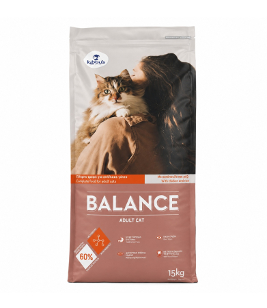Hrană uscată - Hrana uscata pentru pisici Kibbus Balance Adult, Pui si orez, 15 kg