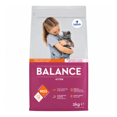 Hrană uscată - Hrana uscata pentru pisici Kibbus Balance Kitten, Pui, 2 Kg