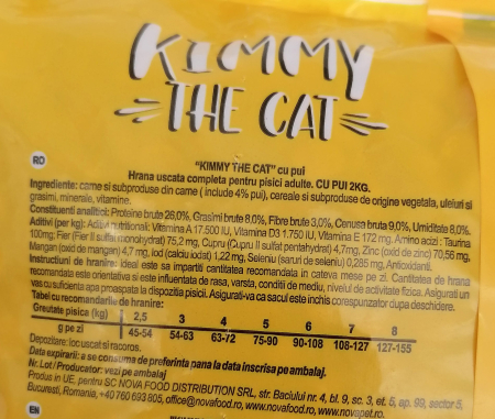 Hrana uscata pentru pisici Kimmy, Pui, 10kg [2]