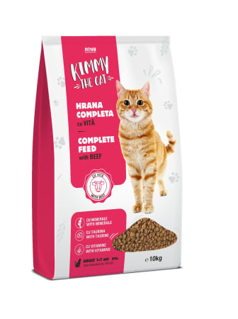 Hrana uscata pentru pisici, Kimmy, cu vita, 10 kg [0]