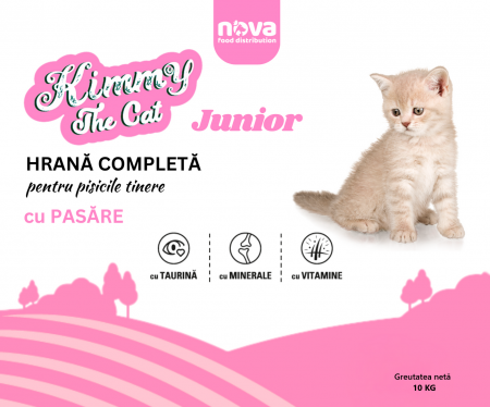 Hrană uscată - Hrana uscata pentru pisici Kimmy Junior, Pasare, 10kg
